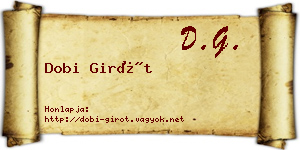 Dobi Girót névjegykártya